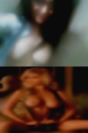Horny woman sits